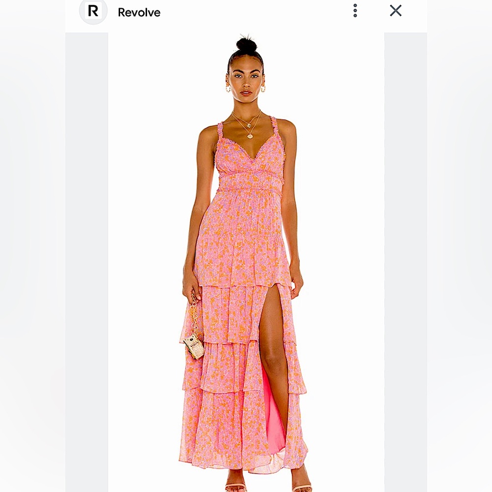 Likely Athena Maxi Dress Pink multi.